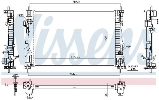 Radiator, engine cooling 60062 Nissens, Image 5