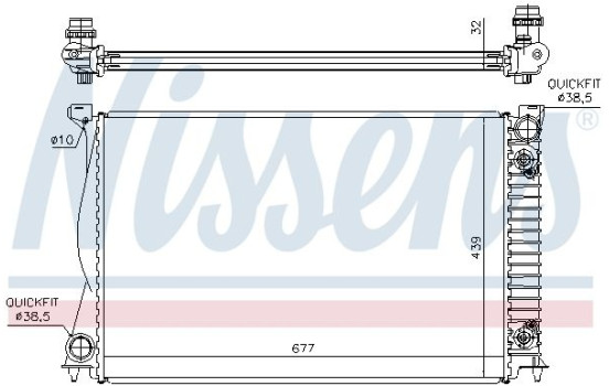 Radiator, engine cooling 60232A Nissens, Image 2