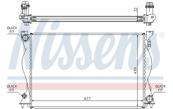 Radiator, engine cooling 60234A Nissens, Image 2