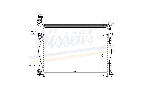 Radiator, engine cooling 60235A Nissens