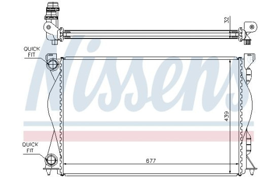 Radiator, engine cooling 60235A Nissens, Image 2
