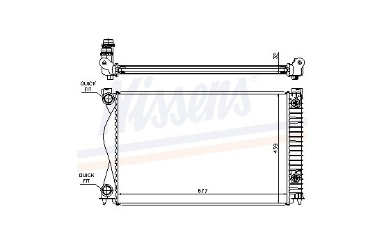 Radiator, engine cooling 60237A Nissens