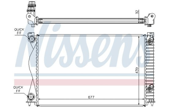 Radiator, engine cooling 60237A Nissens, Image 2