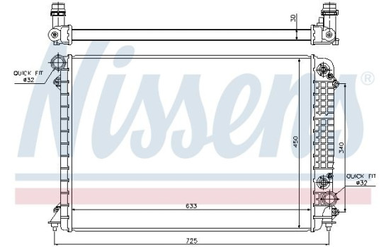 Radiator, engine cooling 60241 Nissens, Image 2