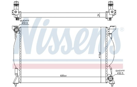 Radiator, engine cooling 60301A Nissens, Image 7