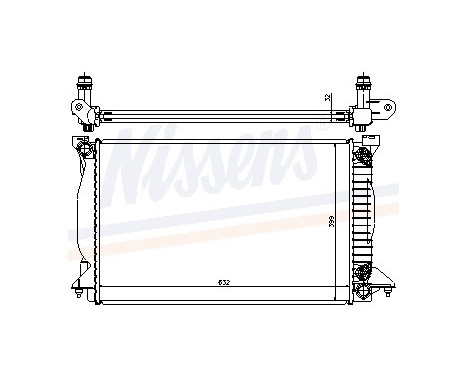 Radiator, engine cooling 60303A Nissens