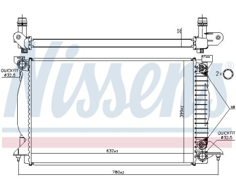 Radiator, engine cooling 60303A Nissens, Image 7