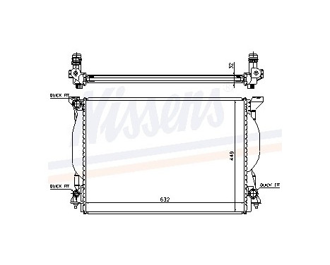 Radiator, engine cooling 60306A Nissens