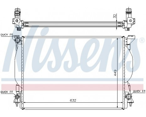 Radiator, engine cooling 60306A Nissens, Image 2