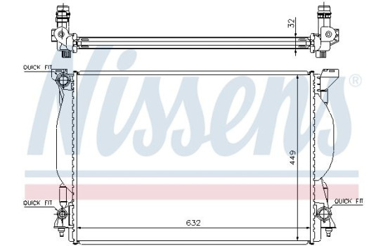 Radiator, engine cooling 60306A Nissens, Image 2