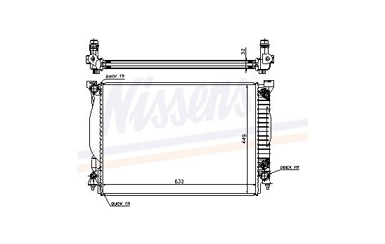 Radiator, engine cooling 60307A Nissens