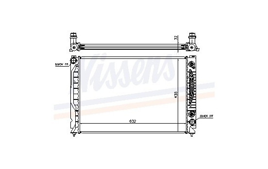 Radiator, engine cooling 60316 Nissens