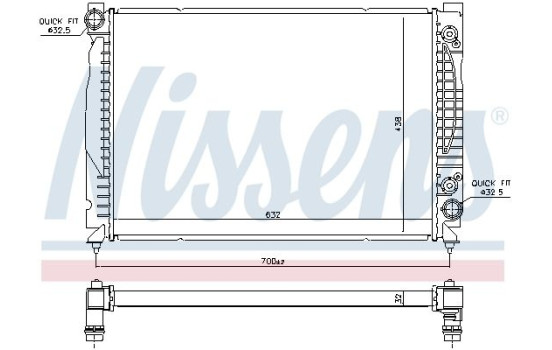 Radiator, engine cooling 60316 Nissens, Image 2