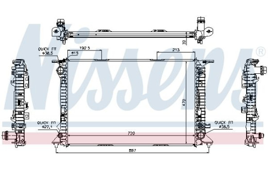 Radiator, engine cooling 60318 Nissens, Image 2