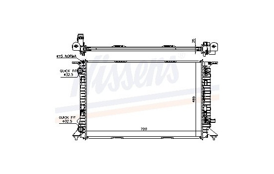 Radiator, engine cooling 60321 Nissens