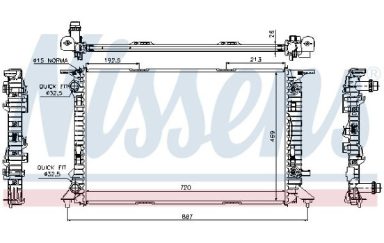 Radiator, engine cooling 60321 Nissens, Image 2