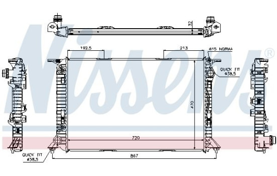 Radiator, engine cooling 60322 Nissens, Image 2