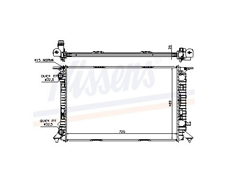 Radiator, engine cooling 60323 Nissens