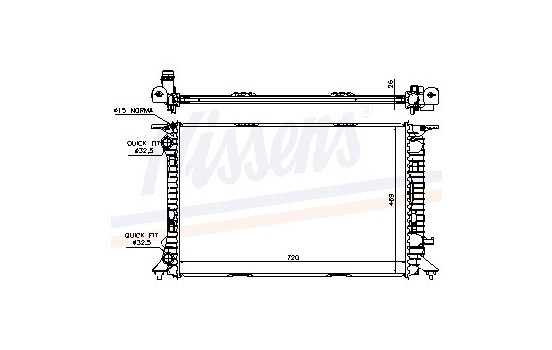 Radiator, engine cooling 60323 Nissens