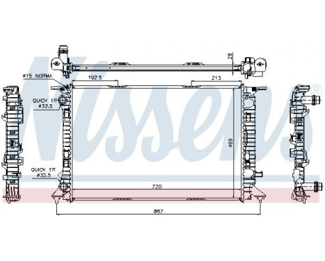 Radiator, engine cooling 60323 Nissens, Image 2