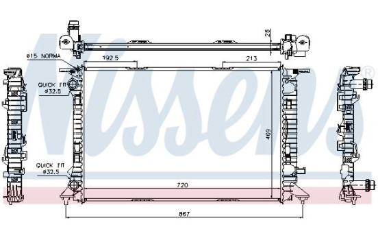 Radiator, engine cooling 60323 Nissens, Image 2