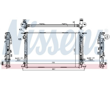 Radiator, engine cooling 60324 Nissens, Image 2