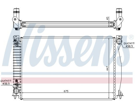 Radiator, engine cooling 60328 Nissens, Image 2