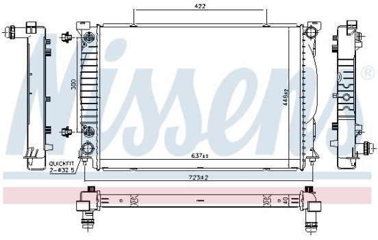 Radiator, engine cooling 60329 Nissens