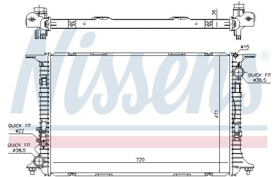 Radiator, engine cooling 60359 Nissens