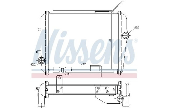 Radiator, engine cooling 60362 Nissens