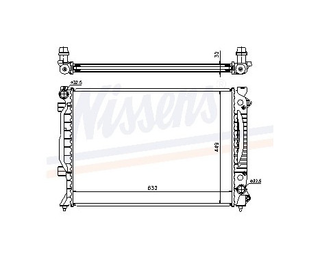 Radiator, engine cooling 60422A Nissens