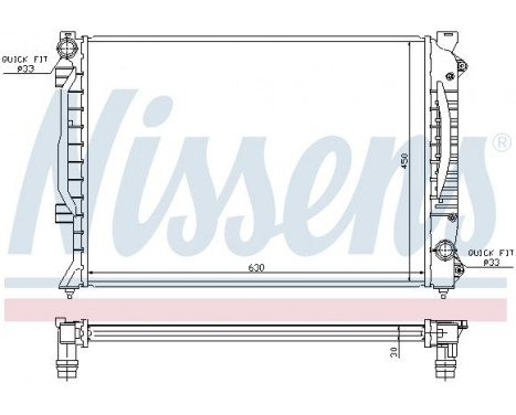 Radiator, engine cooling 60422A Nissens, Image 2