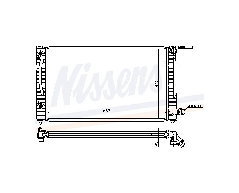 Radiator, engine cooling 60424 Nissens