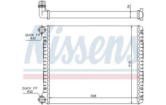 Radiator, engine cooling 60426 Nissens