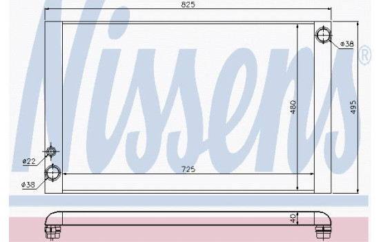 Radiator, engine cooling 60428 Nissens