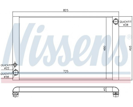 Radiator, engine cooling 60428 Nissens, Image 2