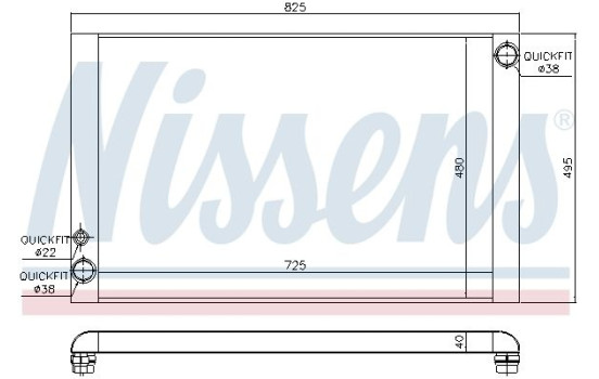 Radiator, engine cooling 60428 Nissens, Image 2