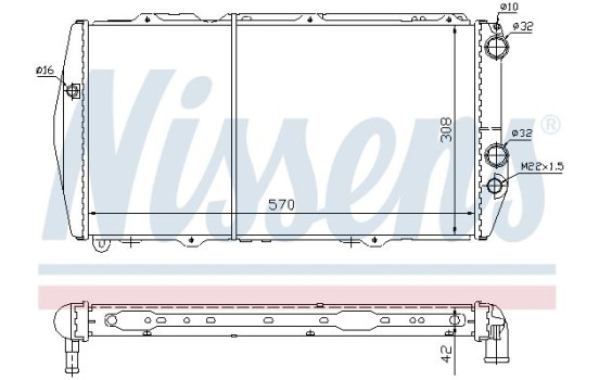 Radiator, engine cooling 604551 Nissens, Image 2