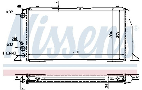 Radiator, engine cooling 60487 Nissens, Image 2