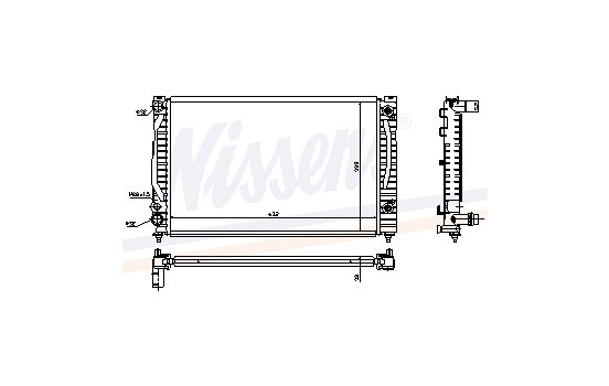 Radiator, engine cooling 60494 Nissens