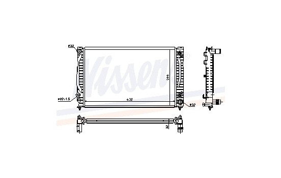 Radiator, engine cooling 60495 Nissens