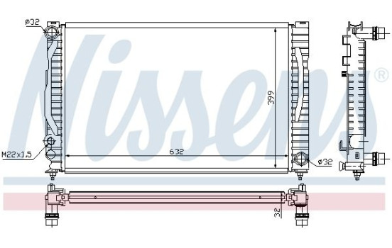Radiator, engine cooling 60497 Nissens, Image 2