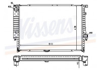 Radiator, engine cooling 60596A Nissens