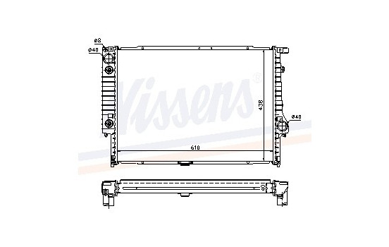 Radiator, engine cooling 60597A Nissens, Image 2