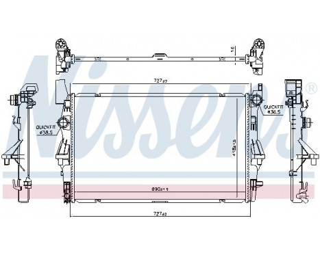 Radiator, engine cooling 606022 Nissens