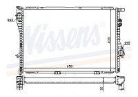 Radiator, engine cooling 60603A Nissens