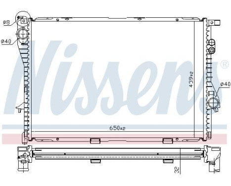 Radiator, engine cooling 60603A Nissens, Image 7