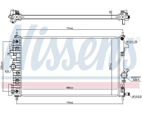 Radiator, engine cooling 606049 Nissens