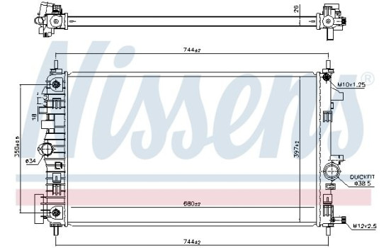 Radiator, engine cooling 606049 Nissens
