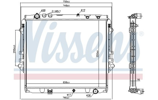 Radiator, engine cooling 606069 Nissens